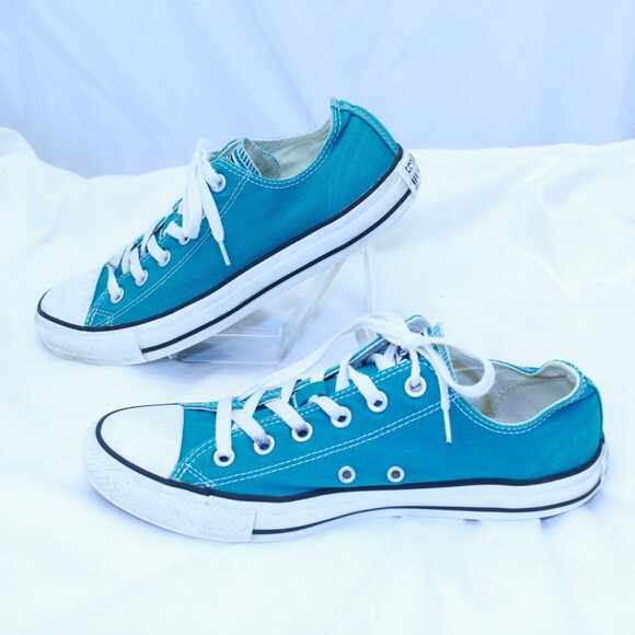 Converse Chuck Taylor All Star Unisex M8 Women 10 Teal LowTop Sneakers - 132301F - Picture 3 of 11